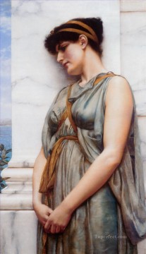 ジョン・ウィリアム・ゴッドワード Painting - ギリシャの夢想 新古典主義の女性 ジョン・ウィリアム・ゴッドワード